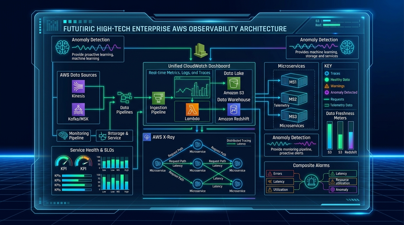 AWS observability engineering process diagram